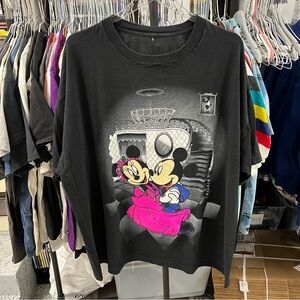 Disney Mickey Minnie Shirt Mens 3XL Black Ballroom Dancing Graphic Cartoon Tee